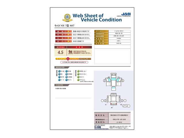 車両状態評価書