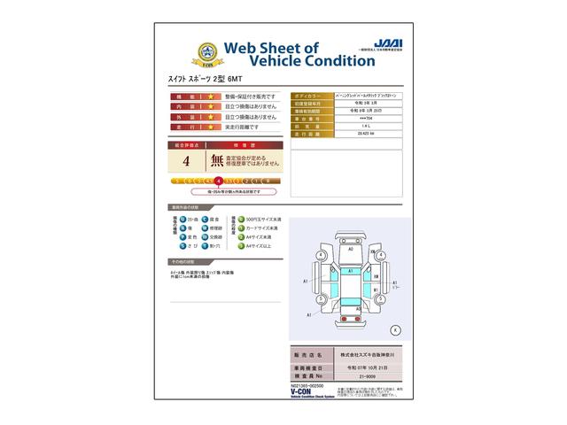 車両状態評価書