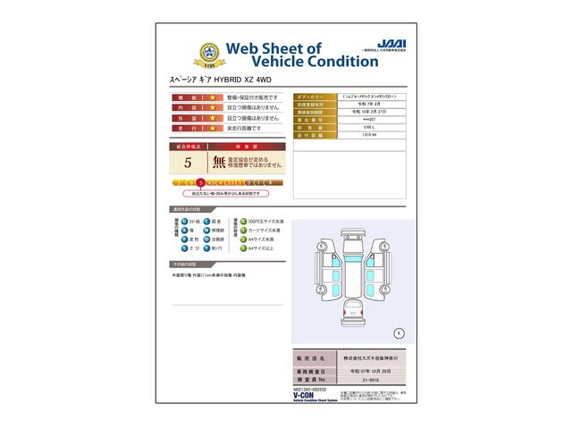 車両状態評価書