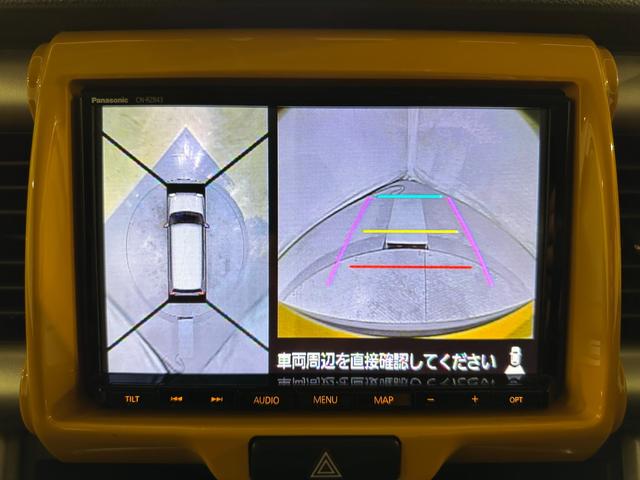 ハスラー Ｊ　ナビ　４ＷＤ　ＥＴＣ　全周囲カメラ　ＴＶ　衝突被害軽減システム　オートライト　ＨＩＤ　スマートキー　アイドリングストップ　電動格納ミラー　シートヒーター　ベンチシート　パワーステアリング（8枚目）
