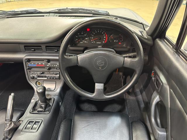 カプチーノ ベースグレード オークション仕入れの為距離検査済み ターボ オープンカー MT アルミホイール カセット エアコン パワーウィンドウ(5枚目)