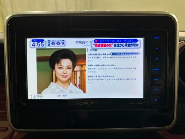 スペーシア ハイブリッドＸ　バックカメラ　両側電動スライドドア　ナビ　ＴＶ　クリアランスソナー　衝突被害軽減システム　オートライト　スマートキー　アイドリングストップ　電動格納ミラー　シートヒーター　ベンチシート（6枚目）