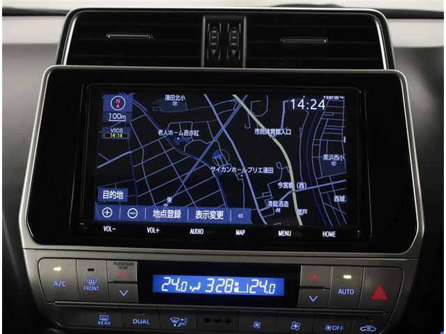 ランドクルーザープラド TX Lパッケージ リアカメラ スマートキ 盗難防止 キーレスエントリー ETC装備 DVD再生可 寒冷地 エアコン LEDランプ レザー アルミホイール パートタイム4WD 横滑り防止システム フルTV メモリーナビ(8枚目)