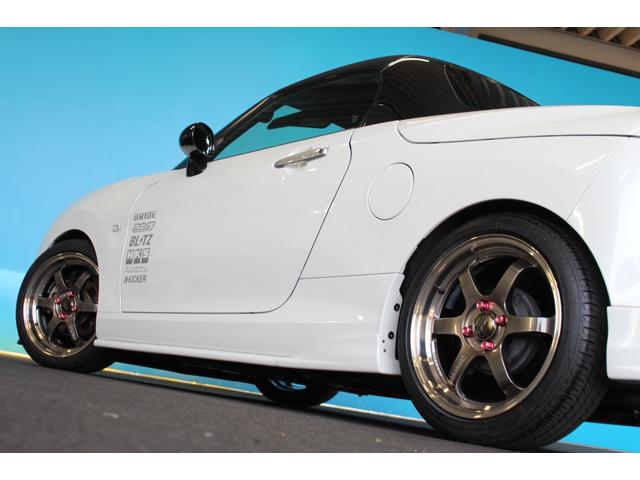 コペン セロ 禁煙車/BRIDE製フルバケットシート/純正シート有/BLITZ製車高調/5速MT/RAYS17AW/ロッソモデロ製社外マフラー/社外ハンドル/社外エアロ/レッドインテリアパック/シートヒーター(34枚目)