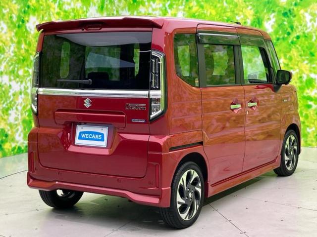 スペーシアカスタム 4WDハイブリッドXSターボ 新品タイヤ/保証書/純正 9インチ SDナビ/セーフティサポート(スズキ)/両側電動スライドドア/シートヒーター 前席/全方位モニター用カメラ/車線逸脱防止支援システム/シート ハーフレザー 4WD(3枚目)