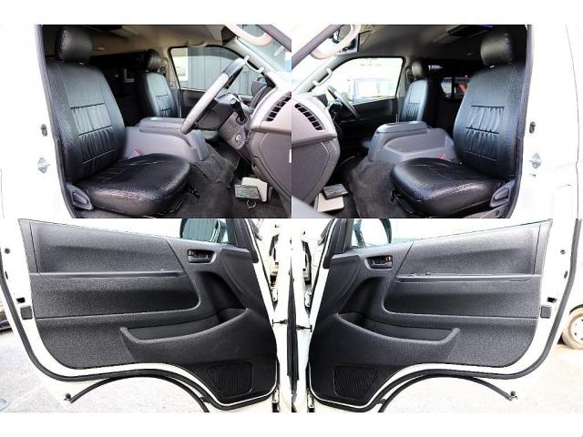 レジアスエースバン ロングワイドスーパーGL フローリング施工 バタフライセカンドシート ベットキット 防虫ネット ルームキャリア シートカバー イクリプスナビ 後席フリップダウンモニター ETC インナーブラックヘッドライト(8枚目)