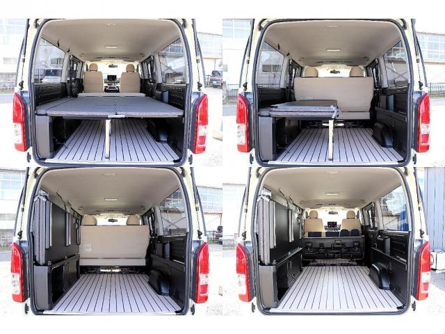 ハイエースバン スーパーＧＬ　リラクベース　タイプＩＩ　アルパインディスプレイオーディオ　Ｂｌｕｅｔｏｏｔｈ接続　ＨＤＭＩ／ＵＳＢポート　ミラーリング接続可能　跳ね上げ式ベットキット　フローリング施工　ビルドインＥＴＣ　ＬＥＤヘッドライト　プッシュスタート（13枚目）