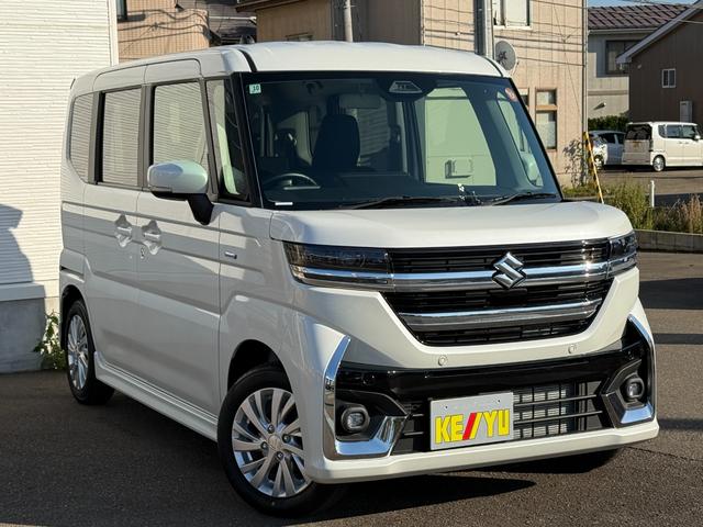 スペーシアカスタム ハイブリッドGS【4WD】 届出済み未使用車 シートヒーター 追従型クルコン 両側スライドドア 片側電動スライド 純正アルミ コーナーセンサー 衝突軽減ブレーキ 横滑り防止 スマートキー オートLEDライト フォグランプ 禁煙車(49枚目)