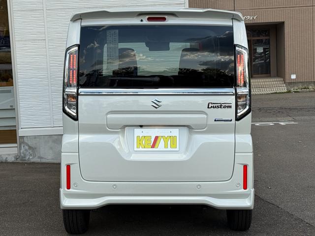 スペーシアカスタム ハイブリッドＸＳターボ【４ＷＤ】【届出済み未使用車】　全方位モニター付き９インチメモリーナビ　Ｂｌｕｅｔｏｏｔｈ　フルセグ　バック・サイド・フロントカメラ　両側電動スライド　追従型クルコン　後席オットマン　コーナーセンサー　シートヒーター　オートＬＥＤ（17枚目）