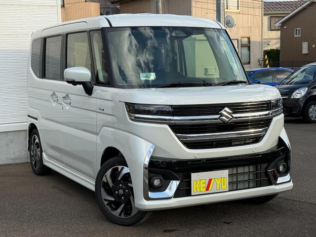 スペーシアカスタム ハイブリッドＸＳターボ【４ＷＤ】【届出済み未使用車】　全方位モニター付き９インチメモリーナビ　Ｂｌｕｅｔｏｏｔｈ　フルセグ　バック・サイド・フロントカメラ　両側電動スライド　追従型クルコン　後席オットマン　コーナーセンサー　シートヒーター　オートＬＥＤ（20枚目）