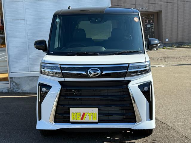 タント カスタムRSリミテッド【4WDターボ】【届出済み未使用車】 新品ナビ取付 バックカメラ 全方位カメラ ETC 追従型クルコン 両側電動スライド スマートキー シートヒーター ハーフレザー 純正アルミ コーナーセンサー 衝突軽減ブレーキ 横滑り防止 オートLED(12枚目)