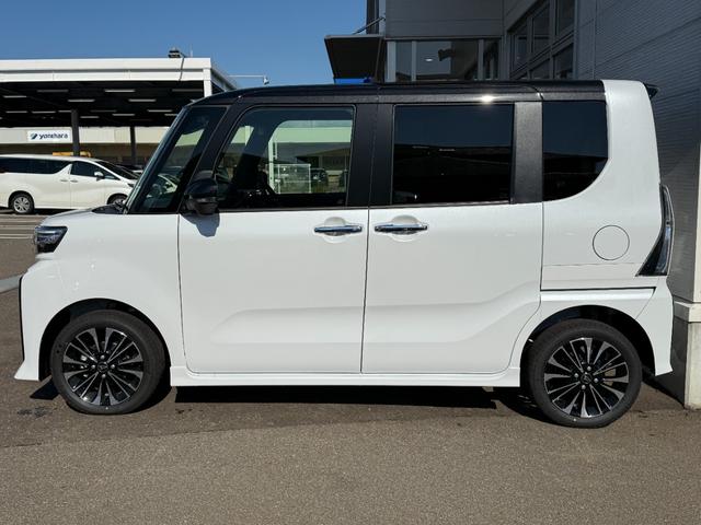 タント カスタムRSリミテッド【4WDターボ】【届出済み未使用車】 新品ナビ取付 バックカメラ 全方位カメラ ETC 追従型クルコン 両側電動スライド スマートキー シートヒーター ハーフレザー 純正アルミ コーナーセンサー 衝突軽減ブレーキ 横滑り防止 オートLED(15枚目)