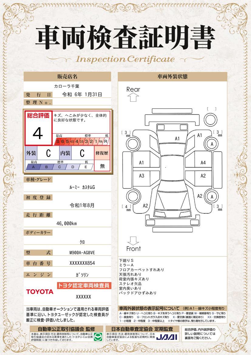 車両状態評価書