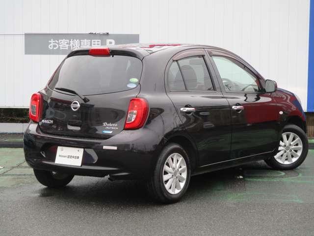 マーチ １．２　ボレロ　インテリキー／ＥＴＣ／ＣＤ　ダブルエアバック　ワンオ－ナ－車　メンテナンスノート　アイドリングＳ　パワーステアリング　パワーウィンドウ　アルミ付き　キーレス　スマートキー　ＥＴＣ　ＡＢＳ　運転席エアバッグ　マニュアルエアコン（2枚目）