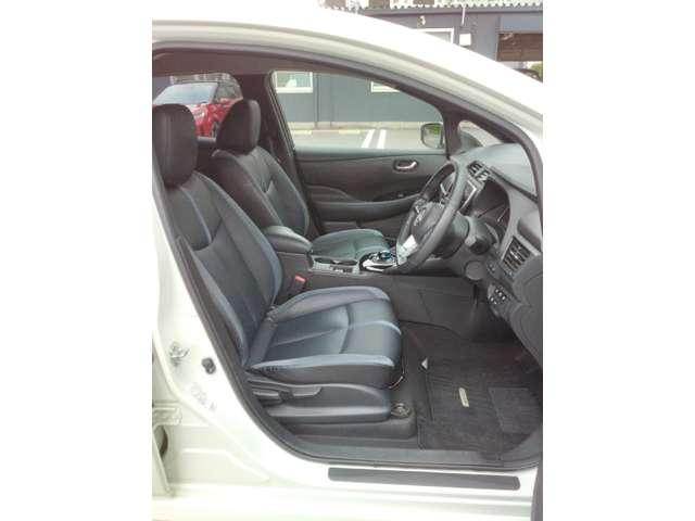 リーフ e+ G ナビ+AVM+BOSE P-pilot 黒本革S+Sヒーター インテリジェントアラウンドビューモニター 黒革シート LEDヘッド インテリジェントキー レーダークルコン ドライブレコーダー 車線逸脱 メモリーナビ ETC パーキングアシスト 1オーナー 記録簿(9枚目)