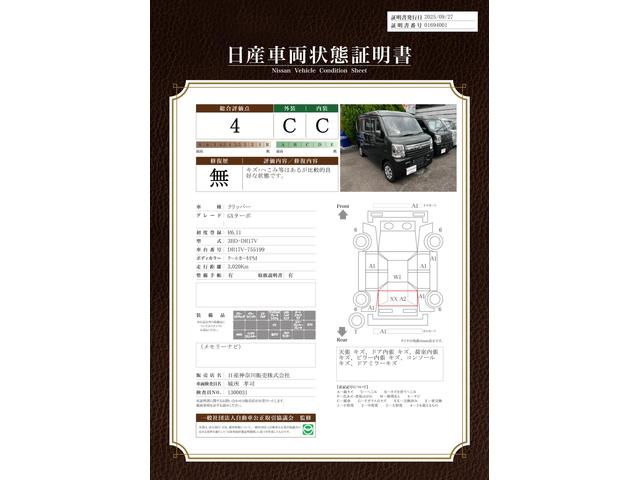 車両状態評価書