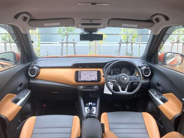 キックス Ｘ　ツートーンインテリアＥＤ　１オーナー弊社ユーザー様下取車　車検整備付き　プロパイロット　前席シートヒーター　ＤＶＤ再生カーナビ　アラウンドビューモニター　ＥＴＣ　後方撮影用カメラ付ドラレコ　ＬＥＤ※お問合わせへの回答は営業日（火／水曜休）のみの返信となります（4枚目）