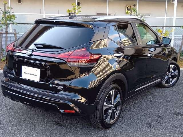 キックス 1.2 X FOUR (e-POWER) 4WD 後期型 4WD 禁煙車 メーカー新車保証継承 テレビ LEDライト 踏み間違い防止 アラウンドビュ- ETC 禁煙車 盗難防止システム 車線逸脱警報 インテリキー バックモニター ワンオーナー オートエアコン 4WD アルミホイール 記録簿付き(2枚目)