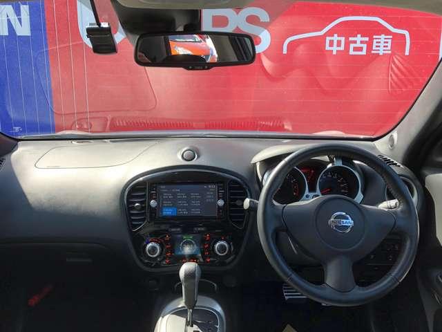 ジューク １６ＧＴ　１．６　１６ＧＴ　２オーナー純正メモリーナビ　アラウンドビュー　オートエアコン　スマートキー　エマブレ　アルミホイール　ワンセグＴＶ　ＡＢＳ　ＥＴＣ　キーレス　パワーウィンドウ　ドライブレコーダー（3枚目）