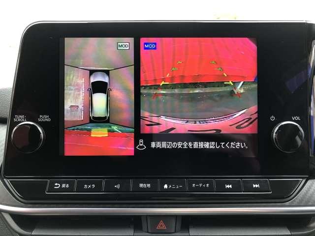 ノート １．２　Ｘ　メーカーナビアラウンドビューモニタードラ　リアカメラ　衝突被害軽減ブレ－キ　全方位カメラ　ＥＴＣ付　アルミ　ＬＥＤヘッドライト　レーンアシスト　インテリジェントキー　ワンオーナー　ドラレコ　整備記録簿　ワンセグＴＶ　ＴＶナビ　サイドカメラ（7枚目）