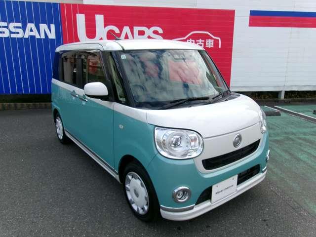 ムーヴキャンバス ６６０　Ｇ　メイクアップ　ＳＡＩＩＩ　２オーナーダイハツ純正ナビゲーションバッ　衝突軽減ブレーキ　インテリキー　Ｗ電動ドア　ＬＥＤヘッド　ナビＴＶ　キーフリーシステム　バックカメラ　オートエアコン　ドラレコ　記録簿　パワーステアリング　ワンセグＴＶ　エアバッグ　ＡＢＳ（7枚目）