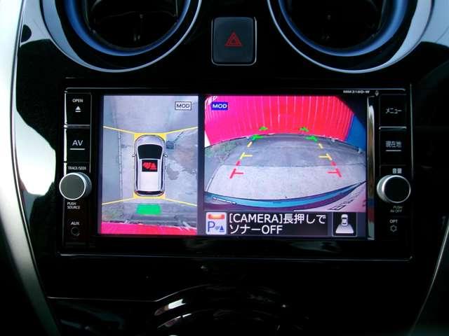 ノート e-パワーオーテック 衝突軽減ブレーキ レーンアシスト ドラレコ パワーステアリング 記録簿 LEDヘッドライト エアバッグ アラウンドビューモニター スマートキー ETC2.0 アルミホイール クルーズコントロール(4枚目)