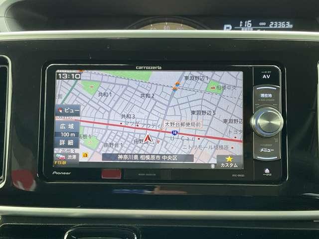 ムーヴキャンバス ６６０　Ｇ　メイクアップ　ＳＡＩＩＩ　カロッツェリアナビ　Ｗオートスライド　イ　衝突軽減ブレーキ　インテリキー　Ｗ電動ドア　ワンオーナー　盗難防止システム　ＥＴＣ　ナビＴＶ　キーフリーシステム　バックカメラ　レーンアシスト　オートエアコン　ドラレコ　記録簿　パワーステアリング（7枚目）