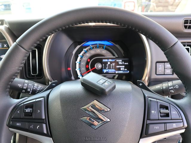 ハスラー ＪスタイルＩＩターボ　●令和５年式　●走行１３５２３ｋｍ　●純正９型ナビ　●全方位カメラ　●特別仕様車　●ＥＴＣ　●アダプティブクルーズ　●ＬＥＤライト　●シートヒーター　●キーフリー　●２トーンカラー　●新車保証付き（24枚目）
