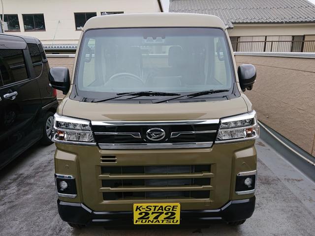 アトレー ＲＳ　●令和７年式　●届出済未使用車　●走行・８Ｋｍ　●４ＷＤ　●ターボ　●ＡＣＣ　●純正９インチディスプレイオーディオ　●バックカメラ　●ＬＥＤヘッドライト　●両側電動スライドドア　●衝突被害軽減ブレーキ（2枚目）
