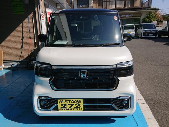 N-BOXカスタム ターボコーディネートスタイル ●令和6年式 ●走行・24516Km ●純正9インチコネクトナビ ●ETC ●バックカメラ ●前後ドラレコ ●衝突軽減ブレーキ ●ACC ●電子パーキング ●両側電動スライドドア ●Fシートヒーター(2枚目)