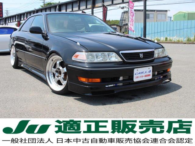 マークII ツアラーＶ　後期型／５速改ＪＺＸ１１０ＭＴ公認／キーレス／ナルディステア・エアロパーツ／ＫＴＳ車高調／ＨＫＳエアクリ／ＨＰＩアルミラジエター＆前置インタークーラー／柿本車マフラー・社外１８インチアルミホイル（2枚目）