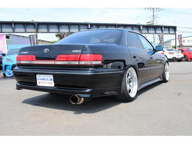 マークII ツアラーＶ　後期型／５速改ＪＺＸ１１０ＭＴ公認／キーレス／ナルディステア・エアロパーツ／ＫＴＳ車高調／ＨＫＳエアクリ／ＨＰＩアルミラジエター＆前置インタークーラー／柿本車マフラー・社外１８インチアルミホイル（3枚目）