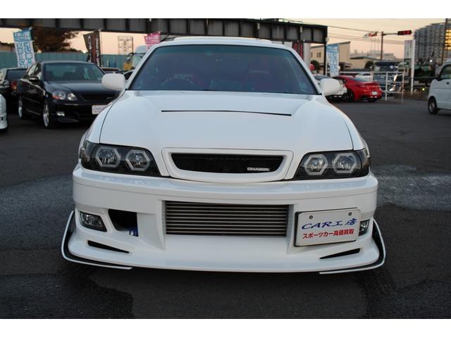 チェイサー ツアラーV 5速改公認/クニーズフルエアロ&フロントフェンダー/BNスポーツFRPボンネット/ワークT5-R2P18インチ/BRIDEセミバケ2脚&内装張替/ORCクラッチ/東名LSD/前置IC/アルミラジエター(8枚目)