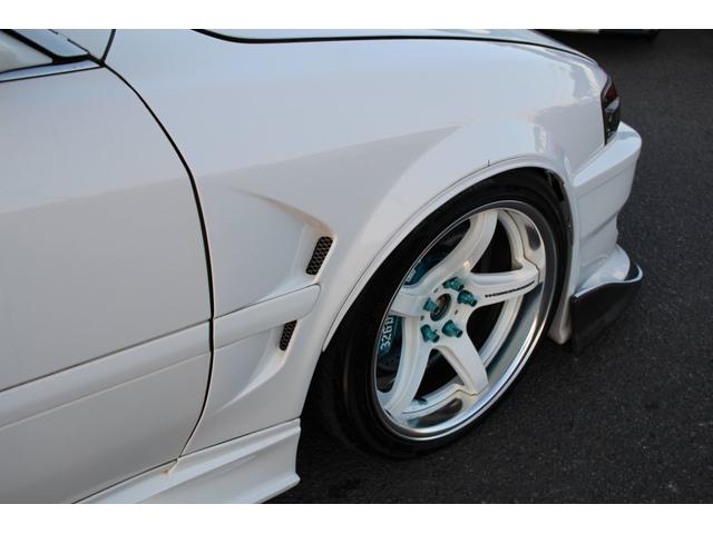 チェイサー ツアラーV 5速改公認/クニーズフルエアロ&フロントフェンダー/BNスポーツFRPボンネット/ワークT5-R2P18インチ/BRIDEセミバケ2脚&内装張替/ORCクラッチ/東名LSD/前置IC/アルミラジエター(32枚目)