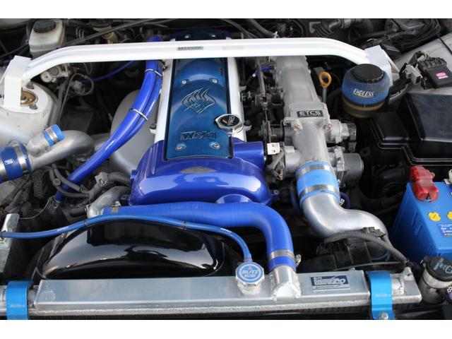 チェイサー ツアラーV 5速改公認/クニーズフルエアロ&フロントフェンダー/BNスポーツFRPボンネット/ワークT5-R2P18インチ/BRIDEセミバケ2脚&内装張替/ORCクラッチ/東名LSD/前置IC/アルミラジエター(40枚目)