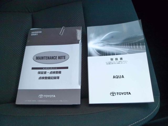 アクア Ｇ　誤発進抑制機能　バックモニタ　セキュリティー　メンテナンスノート　エアロ　ドライブレコーダ　デュアルエアバック　ナビＴＶ　ＬＥＤ　パワーウィンドウ　１オーナ－　地デジ　ＥＳＣ　ＡＴエアコン　ＡＢＳ（30枚目）