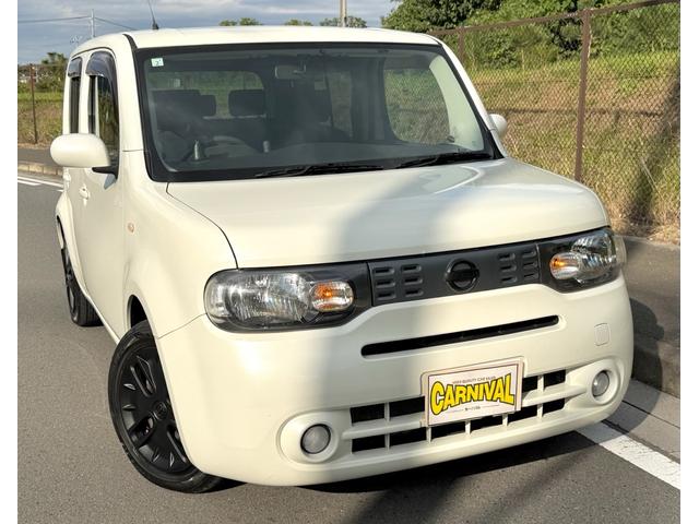 キューブ 15X Vセレクション エンブレム&ホイールキャップマットブラックペイント済・ヘッドライトコーティング済・禁煙車・タイヤ2023年式8部溝・純正HDDナビ・TV再生可・スマキー・Pスタート・リモコンスターター付・ETC(6枚目)