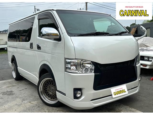 ハイエースバン スーパーGL ダークプライム ディーゼルターボ・CRS社外AW・シートカバー・両側パワースライド・社外グリル・モデリスタFエアロ・社外オーバーフェンダー・車検R8年9月・DPF洗浄クリーニング済・ETC(5枚目)