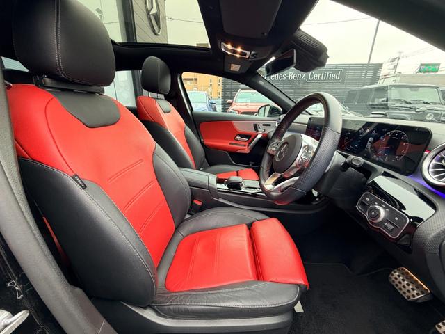 Ａクラスセダン Ａ１８０セダン　ＡＭＧラインパッケージ　弊社下取り車／ＡＭＧレザーエクスクルーシブパッケージ／パノラミックスライディングルーフ／ブラック×レッドツートンレザー／シートヒーター／メモリー付きパワーシート／３６０°カメラ／ＥＴＣ２．０／６４色ア（10枚目）