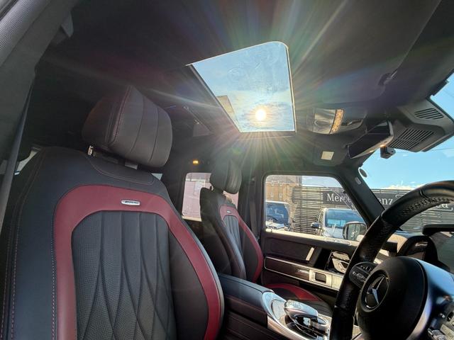 Ｇクラス Ｇ６３　弊社下取り車／ガラススライディングルーフ／ブラック×ベンガルレッドナッパレザー／シートヒーター／シートクーラー／リラクゼーション機能／ブルメスターサラウンドサウンド／ＡＭＧレッドブレーキキャリパー（13枚目）