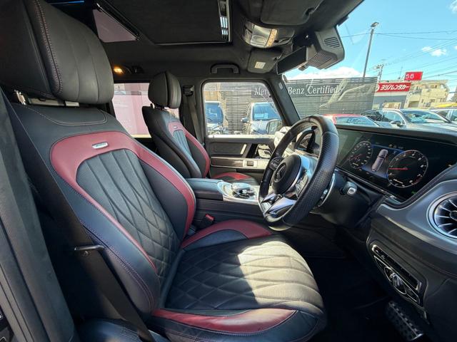 Ｇクラス Ｇ６３　弊社下取り車／ガラススライディングルーフ／ブラック×ベンガルレッドナッパレザー／シートヒーター／シートクーラー／リラクゼーション機能／ブルメスターサラウンドサウンド／ＡＭＧレッドブレーキキャリパー（14枚目）