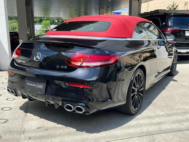 C43 4マチック カブリオレ 認定中古車 レーダーセーフティパッケージ 幌赤 赤革シート メモリー付きパワーシート シートヒーター エアスカーフ ヘッドアップディスプレイ 純正ドライブレコーダー ナビ ETC(7枚目)