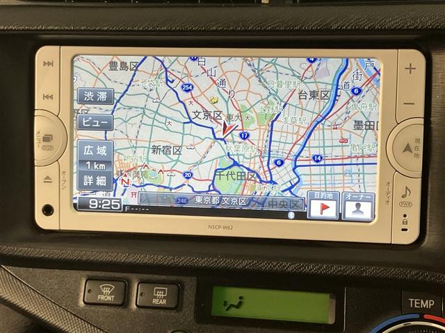 アクア Ｇ　バックモニタ　セキュリティー　デュアルエアバック　ナビＴＶ　パワーウィンドウ　１オーナ－　ＥＳＣ　ＡＴエアコン　ＡＢＳ　パワーステアリング　アルミ　運転席エアバッグ　キーレススタートシステム　ＥＴＣ（6枚目）