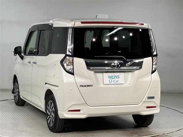 ルーミー カスタムG アイドリング 両側電動SD LEDヘット バックビューモニター 衝突回避ブレーキ スマートキー メモリナビ ワンセグTV クルーズコントロール 点検記録簿 ETC 1オーナー オートエアコン ABS(4枚目)