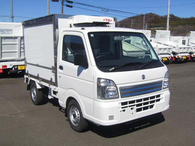 キャリイトラック 　移動販売冷蔵冷凍車・三方開・菱重製中温冷凍機・窓サッシ付・段数調整可能フレキシブルラック・ＬＥＤ照明・２ＷＤ・ＡＴ・オートライト・ぬかるみ脱出アシスト・ＥＳＰ（3枚目）