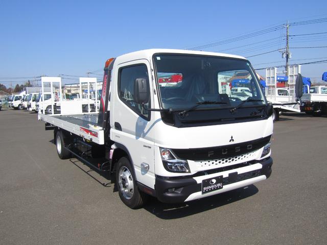 キャンター 　ユニック製積載車・ＮＥＯ５・開閉アオリ・床上ワンタッチ固縛・ラジコン・液晶メーター・ＦＵＳＯイージーアクセスキー・ミラー型バックカメラ・左電格ミラー・ＡＢＡ５・ＬＤＷＳ・車輛安定制御装置・ＥＺＧＯ（3枚目）