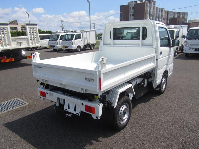 キャリイトラック 　純正新明和製リフトダンプ・高低速２段切替式パートタイム４ＷＤ・デフロック・電動油圧・土砂禁・収納式アウトリガー・セーフティ付・ＥＳＰ・強化Ｒサス・坂道発進アシスト・リアソナー・オートライト・キーレス（4枚目）