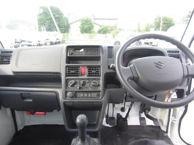 キャリイトラック 新明和製強化ダンプ・4WD・5MT・あおり高250mm・電動油圧・強化ヒンジ・脱落防止ピン・前壁プロテクター式鳥居・土砂禁・ESP・強化リアサス・リアソナー・オートライト・キーレス・助手席エアバッグ(16枚目)