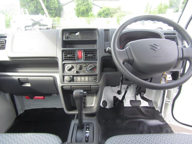 キャリイトラック 　新明和製強化ダンプ・４ＷＤ・４ＡＴ・あおり２５０ｍｍ・電動油圧・強化ヒンジ・脱落防止ピン・前壁プロテクター式鳥居・土砂禁・強化Ｒサス・坂道アシスト・リアソナー・オートライト・キーレス・助手席エアＢ（16枚目）