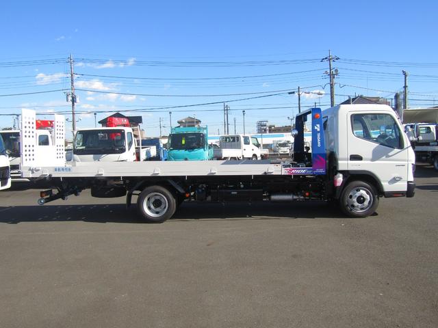 キャンター 　タダノ製積載車・エスライドＥＸ・開閉アオリ・油圧ゲート・タイヤ固縛・ＭＴ・ウインチ・ラジコン・ＡＢＡ５・ＦＵＳＯイージーアクセスキー・液晶メーター・左電格ミラー・ＥＺＧＯ・ミラー型バックカメラ（4枚目）